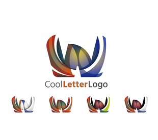 多彩字母标志设计示例