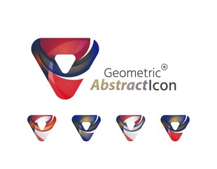 几何抽象风格标志设计