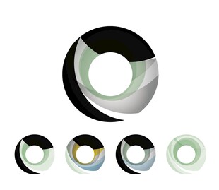 多彩环形图案设计元素