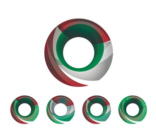 多彩环形图案设计素材