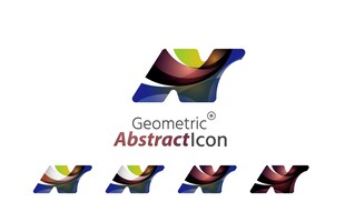 抽象几何风格企业标志设计