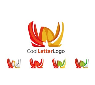 多彩字母标志设计示例