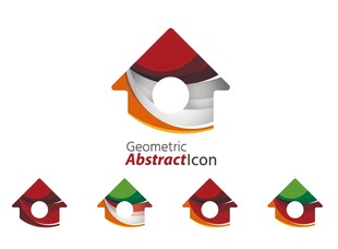 房屋抽象图标设计
