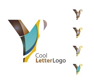 酷炫字母Y标志设计