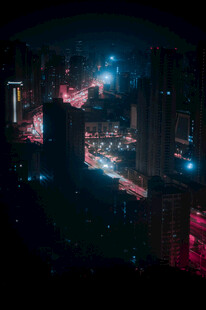 城市夜景璀璨灯光秀