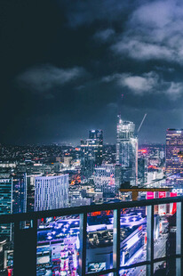 城市夜景俯瞰绚丽灯光秀