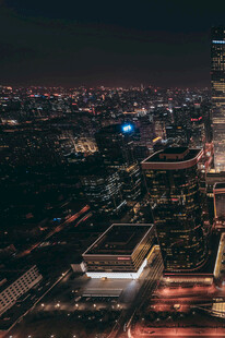 城市璀璨夜景俯瞰画面