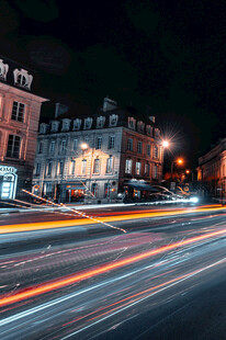 城市夜景车流光影轨迹