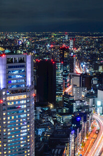繁华都市夜景俯瞰