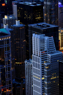 繁华都市夜景建筑景观
