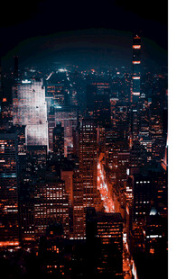 城市璀璨夜景俯瞰图
