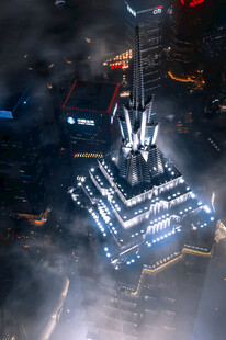 未来科幻风格的城市建筑群