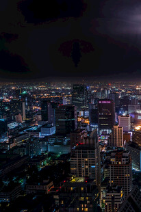 夜幕下繁华都市璀璨夜景