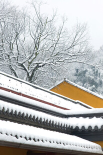 雪覆古建屋顶
