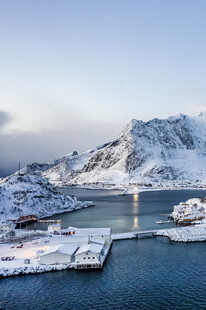 冬日峡湾雪景如画
