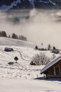 冬日山村雪景