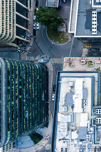 莫斯科城市建筑空中俯瞰景观图