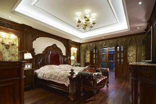 豪华欧式古典卧室场景