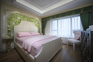 温馨粉色系卧室室内场景