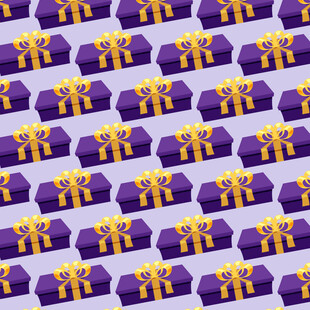 紫色礼盒图案背景图片