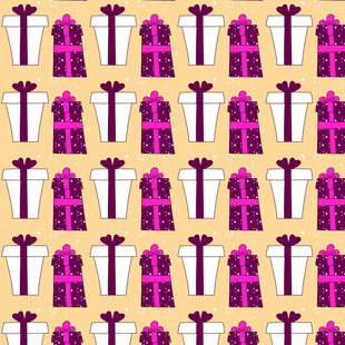 白紫色礼盒图案背景图片