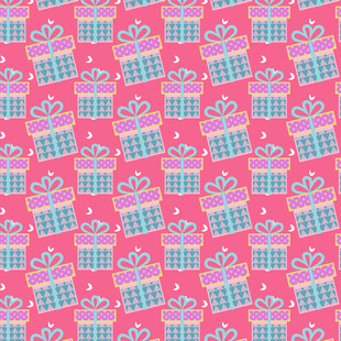多彩礼盒图案背景图片