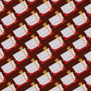 多彩波纹礼盒图案背景图片