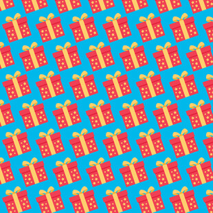 红色星星礼盒图案背景图片