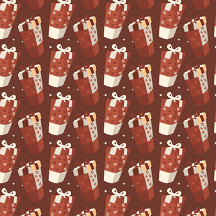 红色礼盒图案背景图片