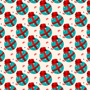 圆形绿色礼盒图案背景图片