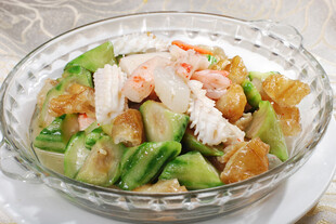 海味丝瓜烧油条 元例