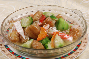 海味丝瓜烧油条