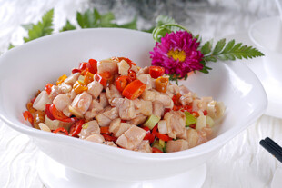 湘菜 贡椒焖竹鸡