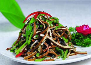 青椒拌豆腐丝