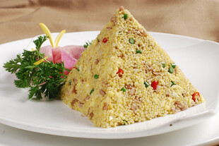 小米鸡蛋炒肠丁