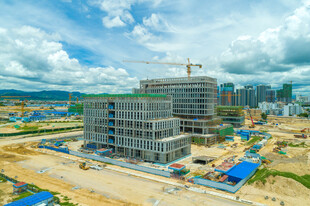 城市在建建筑施工现场