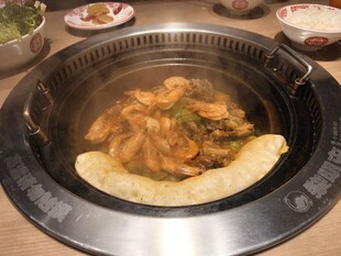 东北铁锅炖排骨基围虾