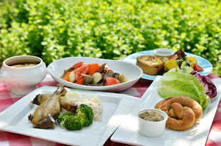 户外野餐美食摆盘