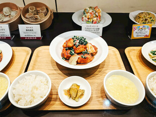 丰盛中式餐点的美味呈现