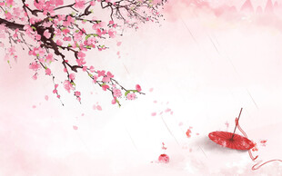 粉色桃花意境唯美画面