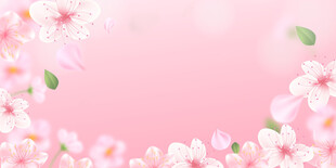 粉色烂漫樱花背景图