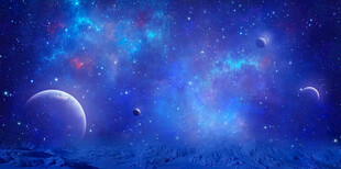 梦幻绚丽的深邃宇宙景观