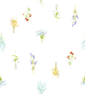 清新水彩花卉图案背景