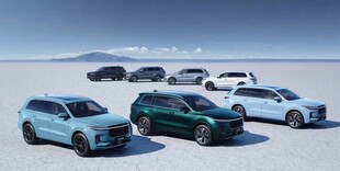 多款新能源汽车雪地展示