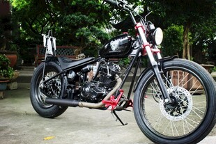 复古风格摩托车展示