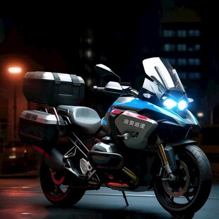 炫酷夜间摩托车