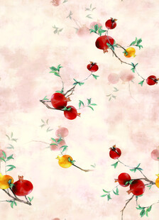 晕染花 数码印花