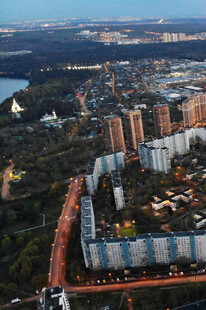 莫斯科城市住宅区鸟瞰景观