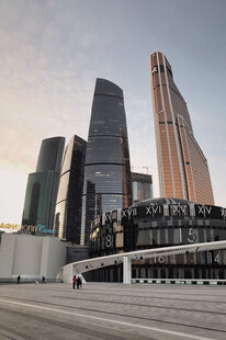 莫斯科现代都市摩天大楼景观