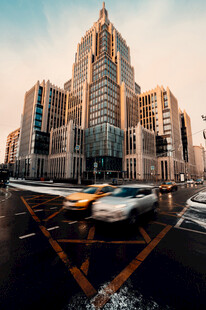 莫斯科繁华都市中的现代建筑景观